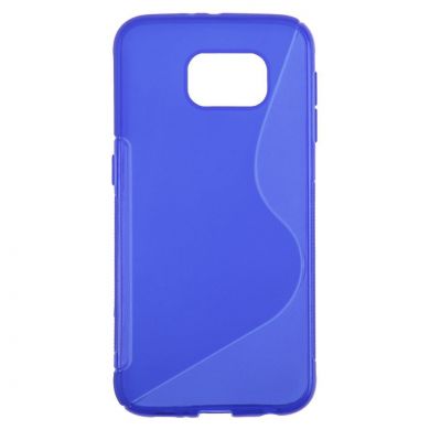 Силиконовая накладка Deexe S Line для Samsung Galaxy S6 (G920) - Blue