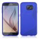 Силиконовая накладка Deexe S Line для Samsung Galaxy S6 (G920) - Blue. Фото 1 из 5