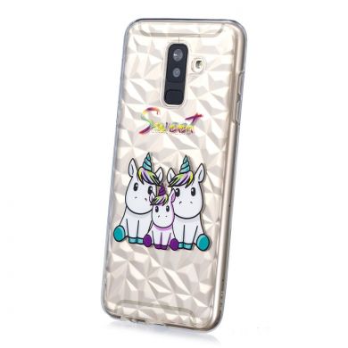 Силиконовый чехол UniCase 3D Diamond Pattern для Samsung Galaxy A6+ 2018 (A605) - Unicorn Family
