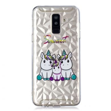Силиконовый чехол UniCase 3D Diamond Pattern для Samsung Galaxy A6+ 2018 (A605) - Unicorn Family