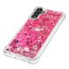 Силиконовый (TPU) чехол Deexe Liquid Glitter для Samsung Galaxy A13 5G (A136) / A04s (A047) - Pink Hearts. Фото 4 из 7