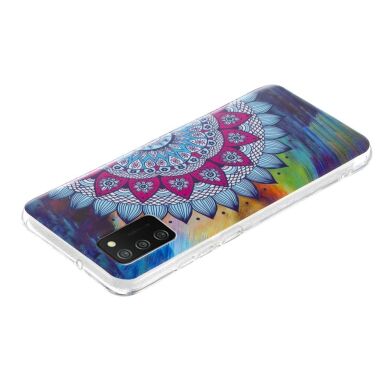 Силиконовый (TPU) чехол Deexe LumiCase для Samsung Galaxy A02s (A025) - Flower Pattern