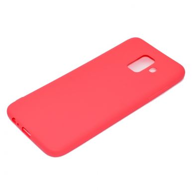 Силиконовый (TPU) чехол Deexe Matte Case для Samsung Galaxy A6 2018 (A600) - Red
