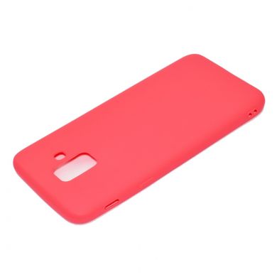 Силиконовый (TPU) чехол Deexe Matte Case для Samsung Galaxy A6 2018 (A600) - Red