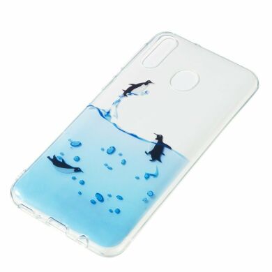Силиконовый (TPU) чехол Deexe Pretty Glossy для Samsung Galaxy M20 (M205) - Penguin
