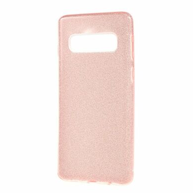 Силиконовый (TPU) чехол UniCase Glitter Cover для Samsung Galaxy S10 Plus (G975) - Rose Gold