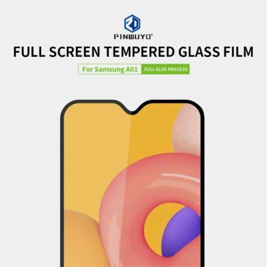 Защитное стекло PINWUYO Full Glue Cover для Samsung Galaxy A01 (A015) - Black
