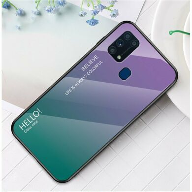 Защитный чехол Deexe Gradient Color для Samsung Galaxy M31 (M315) - Purple / Green