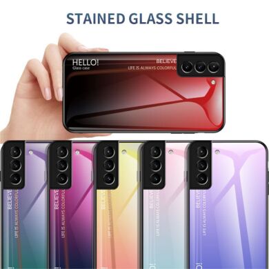 Защитный чехол Deexe Gradient Color для Samsung Galaxy S22 - Pink / Purple