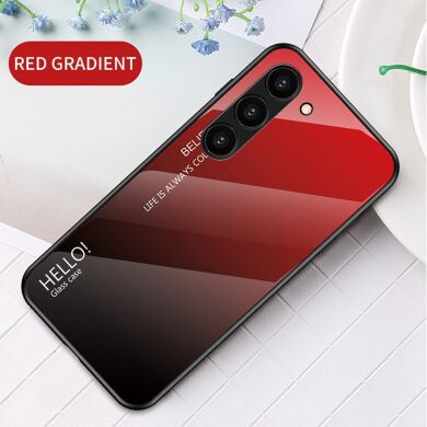 Защитный чехол Deexe Gradient Color для Samsung Galaxy S23 Plus - Red / Black