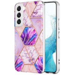 Захисний чохол Deexe Marble Pattern для Samsung Galaxy S23 - Light Purple