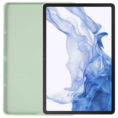 Защитный чехол Deexe Silicone Shell для Samsung Galaxy Tab S9 / S9 FE (X710/716/510) - Green