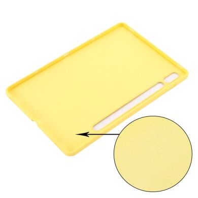 Защитный чехол Deexe Silicone Shell для Samsung Galaxy Tab S9 / S9 FE (X710/716/510) - Yellow