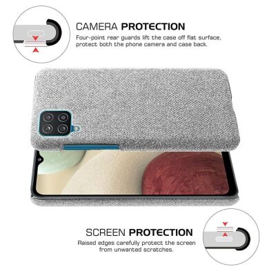 Защитный чехол KSQ Cloth Style для Samsung Galaxy A12 (A125) / A12 Nacho (A127) - Grey