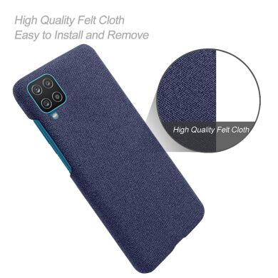 Защитный чехол KSQ Cloth Style для Samsung Galaxy A12 (A125) / A12 Nacho (A127) - Black