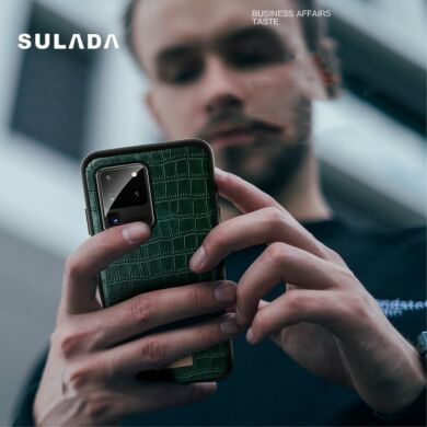 Защитный чехол SULADA Crocodile Style для Samsung Galaxy S20 Ultra (G988) - Green