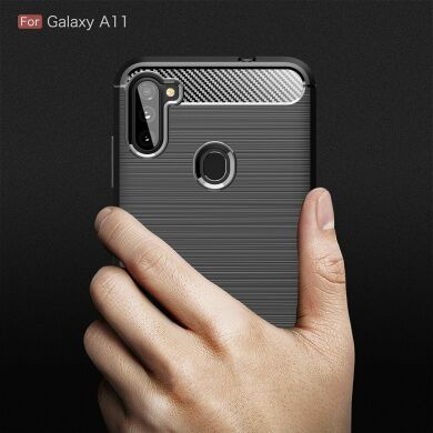 Защитный чехол UniCase Carbon для Samsung Galaxy A11 (A115) - Black