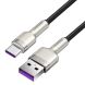 Кабель Baseus Cafule Metal USB to Type-C (66W, 1m) CAKF000101 - Black. Фото 2 из 21