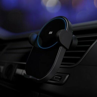 Автомобильный держатель с функцией беспроводной зарядки Xiaomi MI Qi Car Wireless Charger - Black