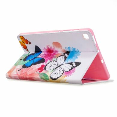 Чехол-книжка Deexe Pattern Style для Samsung Galaxy Tab S6 lite / S6 Lite (2022/2024) - Colorful Butterflies