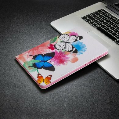 Чехол-книжка Deexe Pattern Style для Samsung Galaxy Tab S6 lite / S6 Lite (2022/2024) - Colorful Butterflies