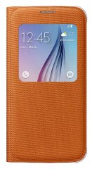 Чехол S View Cover (Textile) для Samsung S6 (G920) EF-CG920 - Orange