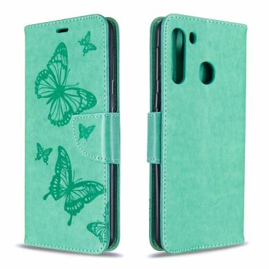 Чехол UniCase Butterfly Pattern для Samsung Galaxy A21 (A215) - Green