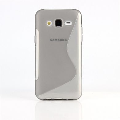 Силиконовая накладка Deexe S Line для Samsung Galaxy J5 (J500) - Gray