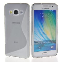 Силиконовая накладка Deexe S Line для Samsung Galaxy A3 (A300) - Gray