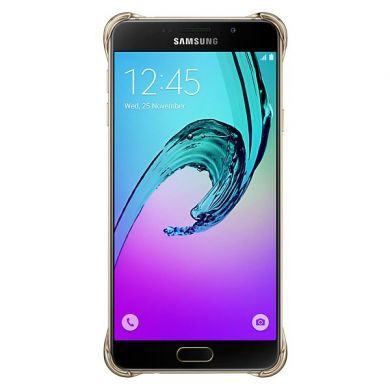 Пластиковая накладка Clear Cover для Samsung Galaxy A7 (2016) EF-QA710CFEGRU - Gold