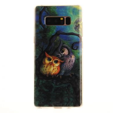 Силиконовый чехол Deexe Life Style для Samsung Galaxy Note 8 (N950) - Owls Family