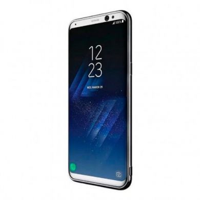Cиликоновый (TPU) чехол Deexe Glossy Border для Samsung Galaxy S8 Plus (G955) - Gray