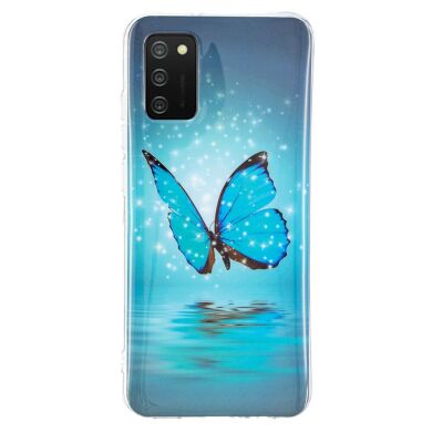 Силиконовый (TPU) чехол Deexe LumiCase для Samsung Galaxy A02s (A025) - Butterfly