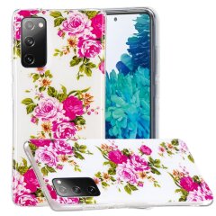 Силіконовий (TPU) чохол Deexe LumiCase для Samsung Galaxy S20 FE (G780) - Rose Flower