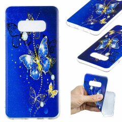 Силиконовый (TPU) чехол Deexe Pretty Glossy для Samsung Galaxy S10e (G970) - Blue Butterfly