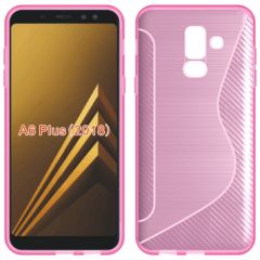 Силиконовый (TPU) чехол Deexe S Line для Samsung Galaxy A6+ 2018 (A605) - Pink
