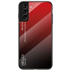 Захисний чохол Deexe Gradient Color для Samsung Galaxy S22 - Black / Red