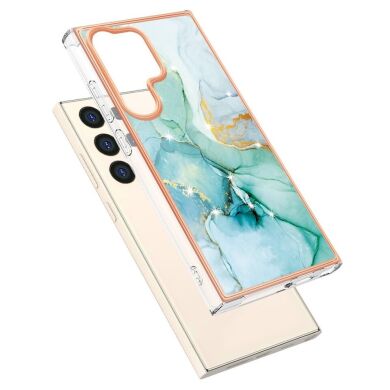Защитный чехол Deexe Marble Style для Samsung Galaxy S24 Ultra - Green