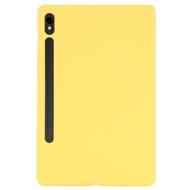 Защитный чехол Deexe Silicone Shell для Samsung Galaxy Tab S9 / S9 FE (X710/716/510) - Yellow