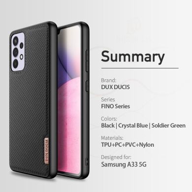 Защитный чехол DUX DUCIS FINO Series для Samsung Galaxy A33 - Blue