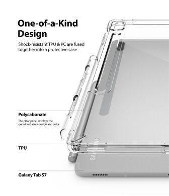 Защитный чехол RINGKE T Fusion для Samsung Galaxy Tab S7 (T870/875) / S8 (T700/706) - Smoke Black