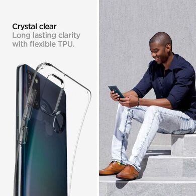 Защитный чехол Spigen (SGP) Liquid Crystal для Samsung Galaxy A21s (A217) - Crystal Clear
