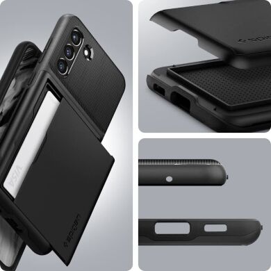 Защитный чехол Spigen (SGP) Slim Armor CS для Samsung Galaxy S21 FE (G990) - Black