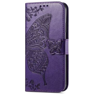 Чехол UniCase Butterfly Pattern для Samsung Galaxy S24 Plus - Dark Purple