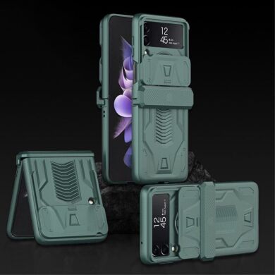 Защитный чехол GKK Hinge Case для Samsung Galaxy Flip 4 - Green