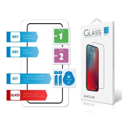 Защитное стекло ACCLAB Full Glue для Samsung Galaxy S21 (G991) - Black