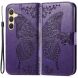 Чехол UniCase Butterfly Pattern для Samsung Galaxy S24 Plus - Dark Purple. Фото 1 из 5