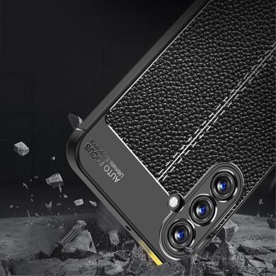 Защитный чехол Deexe Leather Cover для Samsung Galaxy A25 (A256) - Black