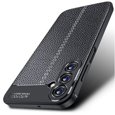 Защитный чехол Deexe Leather Cover для Samsung Galaxy A25 (A256) - Black