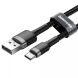 Кабель Baseus Cafule USB to Type-C (2A, 3m) CATKLF-UG1 - Black / Grey. Фото 3 из 18